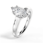 Carol Marquise Cut Lab Grown Diamond Platinum Engagement Ring - View 2