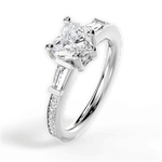 Katie Heart Cut Lab Grown Diamond Platinum Engagement Ring - View 3
