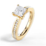 Katelyn Princess Cut Lab Grown Diamond 18Kt Yellow Gold Engagement Ring - View 4