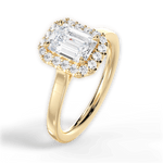 Fiona Emerald Cut Lab Grown Diamond 18Kt Yellow Gold Engagement Ring - View 4