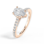 Laura Pear Cut Lab Grown Diamond 18Kt Rose Gold Engagement Ring - View 2
