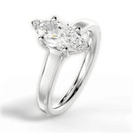 Ariana Marquise Cut Lab Grown Diamond 18Kt White Gold Engagement Ring - View 2