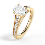 Leslie Oval Cut Lab Grown Diamond 18Kt Yellow Gold Engagement Ring - View 2
