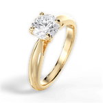 Colleen Round Cut Lab Grown Diamond 18Kt Yellow Gold Engagement Ring - View 4