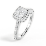 Jeanne Princess Cut Lab Grown Diamond 14Kt White Gold Engagement Ring - View 2