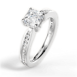 Katelyn Asscher Cut Lab Grown Diamond Platinum Engagement Ring - View 2