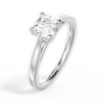 Angie Asscher Cut Lab Grown Diamond Platinum Engagement Ring - View 3
