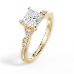 Cassie Princess Cut Lab Grown Diamond 18Kt Yellow Gold Engagement Ring - View 4