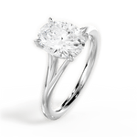 Anita Oval Cut Lab Grown Diamond Platinum Engagement Ring - View 3
