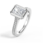 Deanna Radiant Cut Lab Grown Diamond 14Kt White Gold Engagement Ring - View 3
