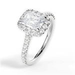 Ingrid Radiant Cut Lab Grown Diamond 18Kt White Gold Engagement Ring - View 4