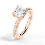 Helen Asscher Cut Lab Grown Diamond 18Kt Rose Gold Engagement Ring - View 4