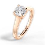 Ariana Cushion Cut Lab Grown Diamond 18Kt Rose Gold Engagement Ring - View 3
