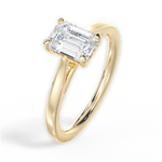 Angie Emerald Cut Lab Grown Diamond 18Kt Yellow Gold Engagement Ring - View 4