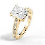 Denise Radiant Cut Lab Grown Diamond 18Kt Yellow Gold Engagement Ring - View 4