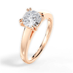 Courtney Cushion Cut Lab Grown Diamond 18Kt Rose Gold Engagement Ring - View 3
