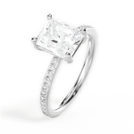 Janice Radiant Cut Lab Grown Diamond 18Kt White Gold Engagement Ring - View 3