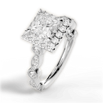Irene Princess Cut Lab Grown Diamond 14Kt White Gold Engagement Ring - View 2