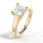Ariana Princess Cut Lab Grown Diamond 18Kt Yellow Gold Engagement Ring - View 4