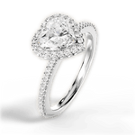 Joanne Heart Cut Lab Grown Diamond 14Kt White Gold Engagement Ring - View 2