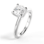 Alicia Round Cut Lab Grown Diamond 14Kt White Gold Engagement Ring - View 2