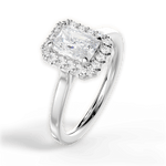 Fiona Radiant Cut Lab Grown Diamond Platinum Engagement Ring - View 2