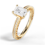 Donna Radiant Cut Lab Grown Diamond 18Kt Yellow Gold Engagement Ring - View 4