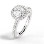 Joanne Round Cut Lab Grown Diamond 14Kt White Gold Engagement Ring - View 4