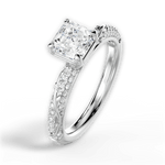 Gloria Asscher Cut Lab Grown Diamond Platinum Engagement Ring - View 3