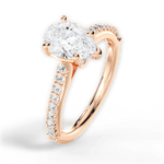 Frances Pear Cut Lab Grown Diamond 18Kt Rose Gold Engagement Ring - View 2
