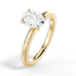 Allison Oval Cut Lab Grown Diamond 18Kt Yellow Gold Engagement Ring - View 4