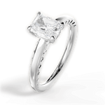 Annette Radiant Cut Lab Grown Diamond 14Kt White Gold Engagement Ring - View 3