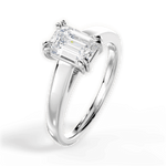 Anna Emerald Cut Lab Grown Diamond 18Kt White Gold Engagement Ring - View 2