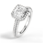 Jenny Asscher Cut Lab Grown Diamond 18Kt White Gold Engagement Ring - View 4