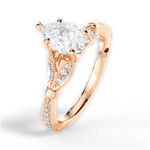 Geraldine Pear Cut Lab Grown Diamond 18Kt Rose Gold Engagement Ring - View 4