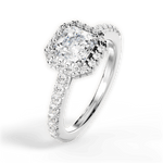 Kathleen Asscher Cut Lab Grown Diamond 14Kt White Gold Engagement Ring - View 3