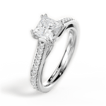 Deborah Princess Cut Lab Grown Diamond Platinum Engagement Ring - View 3