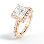 Jenny Princess Cut Lab Grown Diamond 18Kt Rose Gold Engagement Ring - View 2
