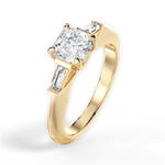 Emily Asscher Cut Lab Grown Diamond 18Kt Yellow Gold Engagement Ring - View 3