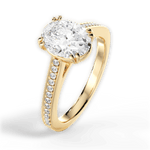 Denise Oval Cut Lab Grown Diamond 18Kt Yellow Gold Engagement Ring - View 4