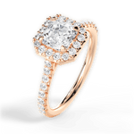 Leah Asscher Cut Lab Grown Diamond 18Kt Rose Gold Engagement Ring - View 4