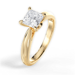 Dolores Princess Cut Lab Grown Diamond 18Kt Yellow Gold Engagement Ring - View 4