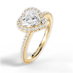 Joanne Heart Cut Lab Grown Diamond 18Kt Yellow Gold Engagement Ring - View 2