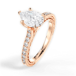 Gilda Pear Cut Lab Grown Diamond 18Kt Rose Gold Engagement Ring - View 3