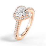 Jenny Heart Cut Lab Grown Diamond 18Kt Rose Gold Engagement Ring - View 2