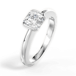 Bridget Asscher Cut Lab Grown Diamond Platinum Engagement Ring - View 2
