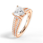 Jessica Heart Cut Lab Grown Diamond 18Kt Rose Gold Engagement Ring - View 3
