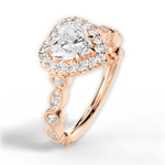 Irene Heart Cut Lab Grown Diamond 18Kt Rose Gold Engagement Ring - View 2