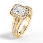 Lillian Radiant Cut Lab Grown Diamond 18Kt Yellow Gold Engagement Ring - View 3