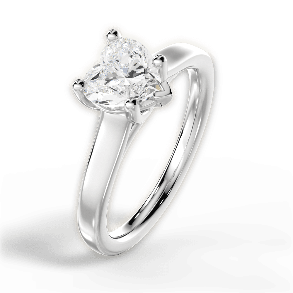 Ariana Heart Cut Lab Grown Diamond 18Kt White Gold Engagement Ring - View 2